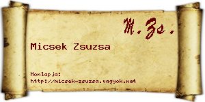 Micsek Zsuzsa névjegykártya